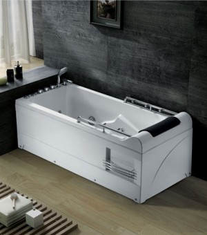 مغطس زاوية جاكوزي سستيم كامل مع خلاط  وسماعة دش متحركة وإنارة - صيني 170 × 120 × 60 سم # js-8108